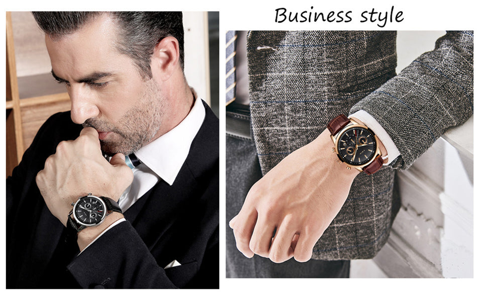 Watches Mens 2022 LIGE Top Brand Luxury Casual Leather Quartz Men's Watch Business Clock Male Sport Date Chronograph