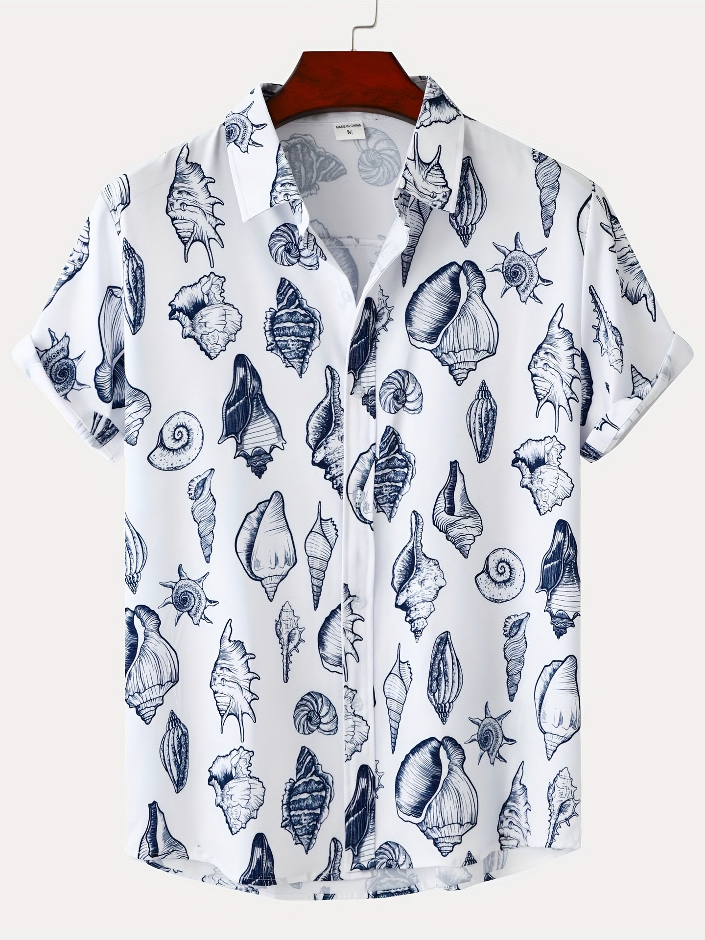 Mens Palm Tree & Lobster Paradise Short Sleeve Hawaiian Shirt - Lightweight, Comfortable, Perfect for Summer Beach Vacations