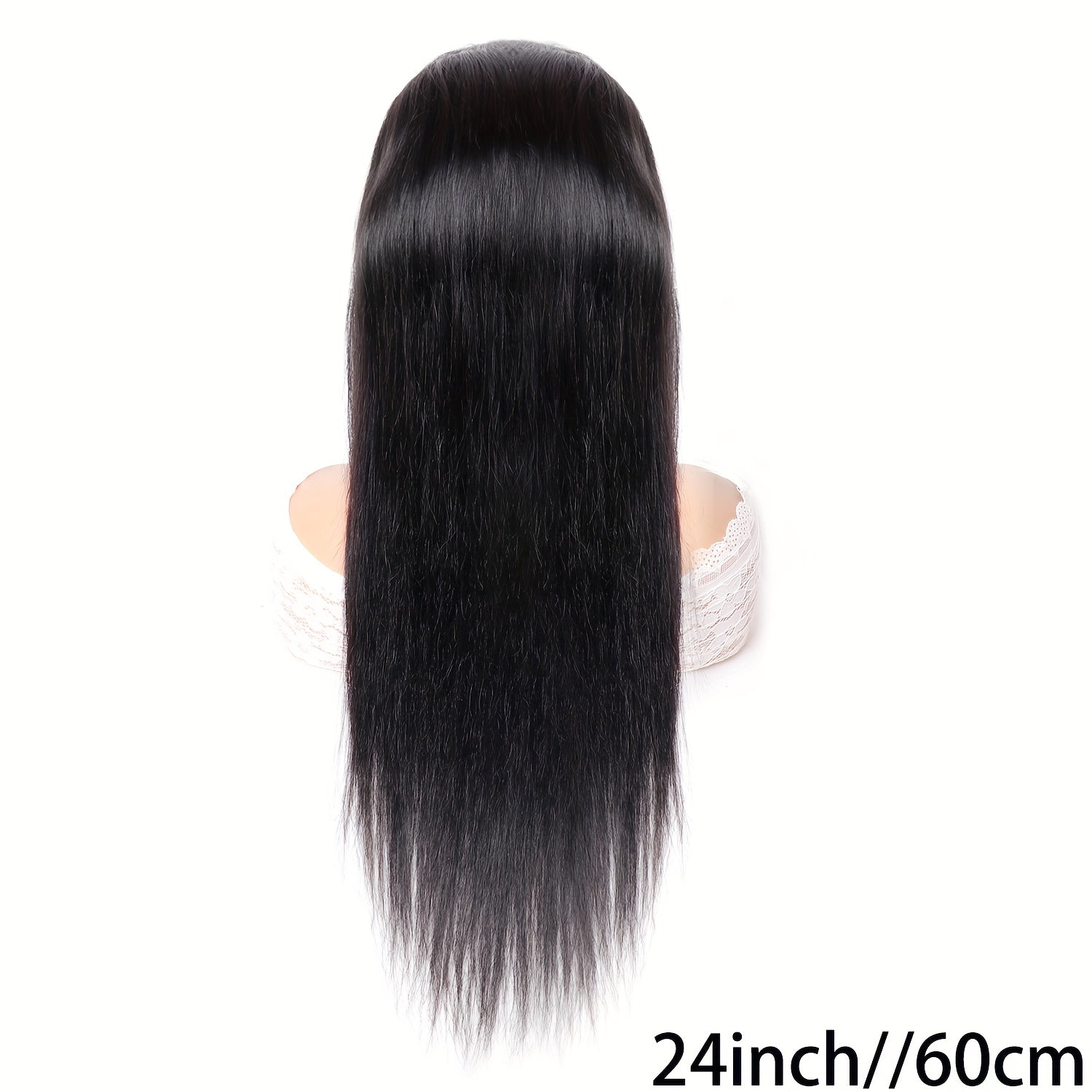Wig With Bangs Straight Human Hair Wigs For Brazilian Women 200% Density Natural Color Full Machine Made Wigs Glueless Wig 100% Human Hair