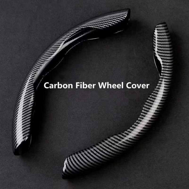 Upgrade Your Driving Experience With A Non-Slip Carbon Fiber Steering Wheel Cover!