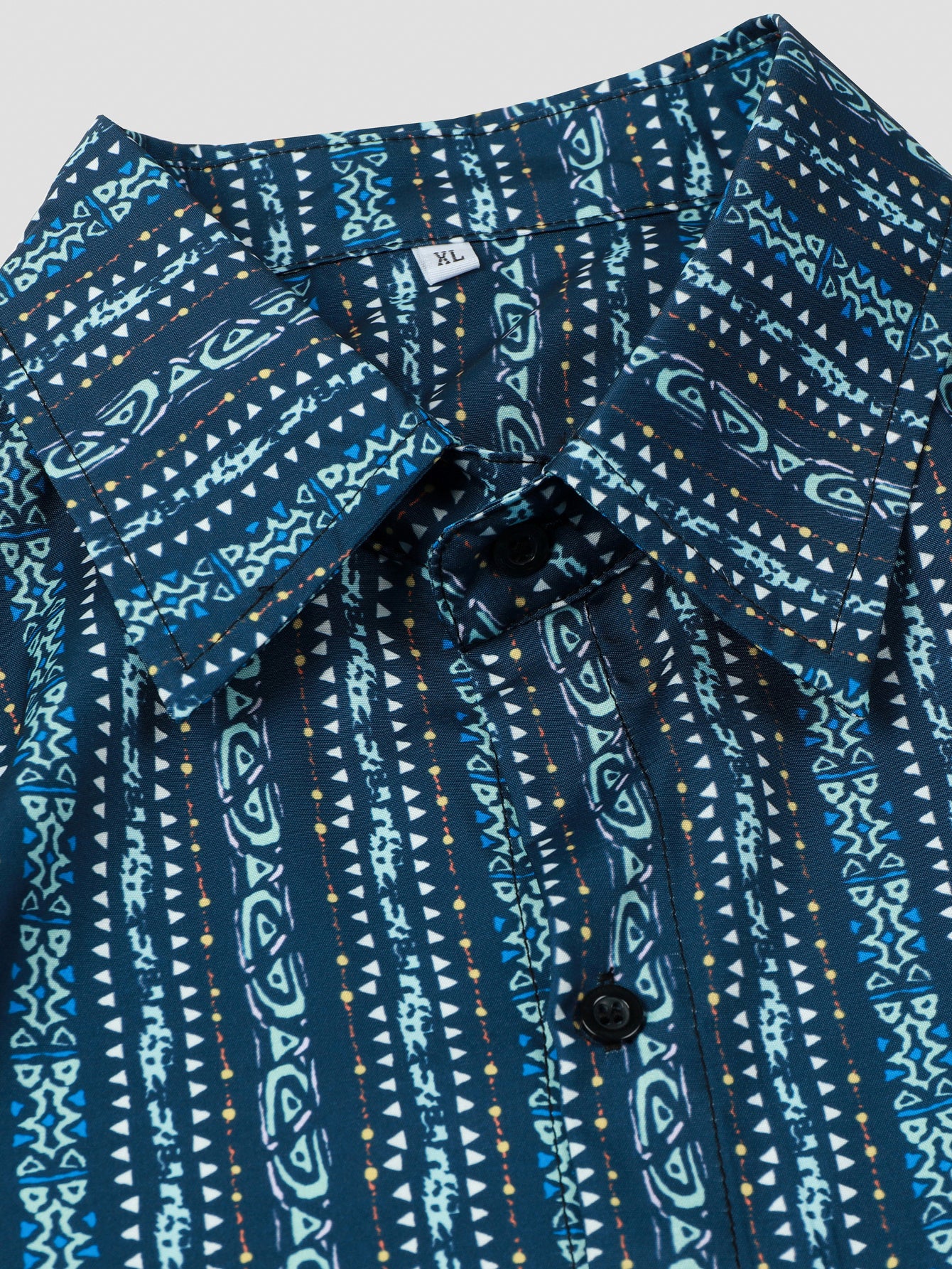 One-of-a-Kind Unique Boho Stripe Pattern Loose Fit Short Sleeve Hawaiian Shirt - Vibrant Summer Essential with Casual Relaxed Fit, Breathable Fabric, and Eye-Catching Design - Perfect for Mens Summer Outings and Vacations