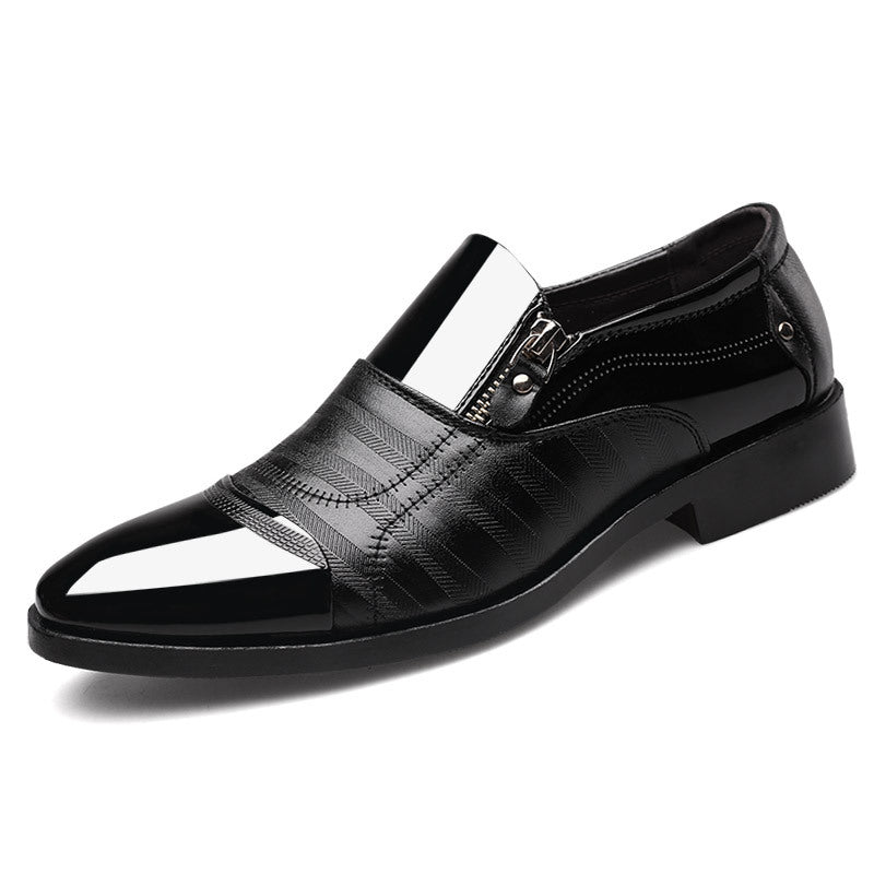 Mens Fashion Zipper Slip-On Shoes - Durable, Anti-Slip & Stylish - Perfect for Business & Casual Wear - Comfortable, Sophisticated Design