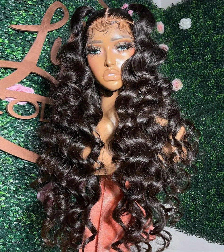 Loose Deep Wave Frontal Wig 13x6 HD Lace Frontal Human Hair Wigs For Women Brazilian Glueless Nature Water Wave Lace Front Human Hair Wig Pre Plucked
