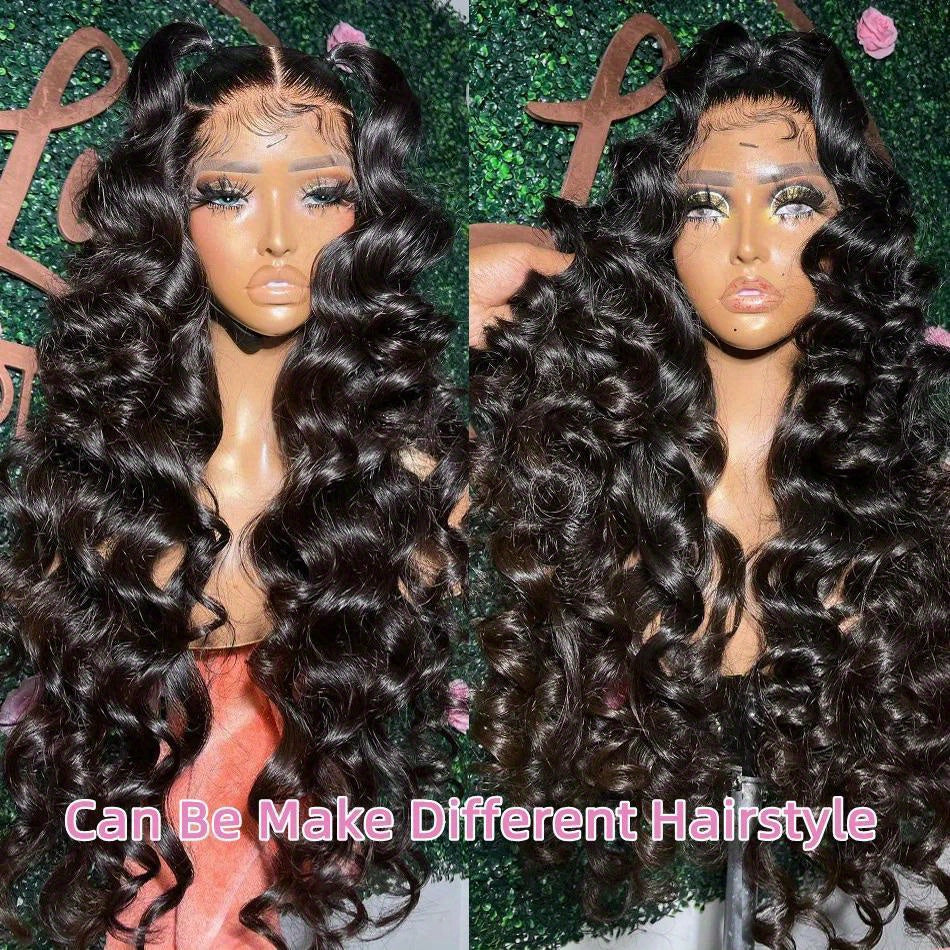 Loose Deep Wave Frontal Wig 13x6 HD Lace Frontal Human Hair Wigs For Women Brazilian Glueless Nature Water Wave Lace Front Human Hair Wig Pre Plucked