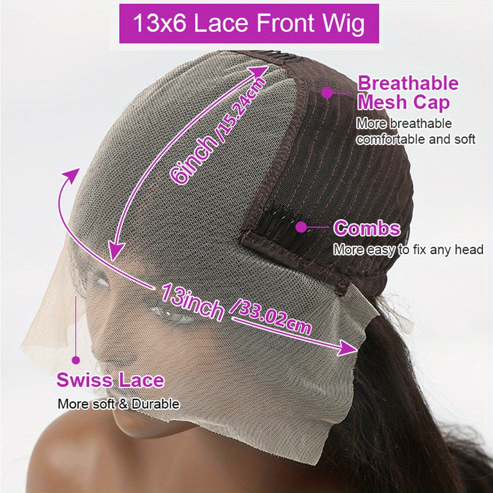 Loose Deep Wave Frontal Wig 13x6 HD Lace Frontal Human Hair Wigs For Women Brazilian Glueless Nature Water Wave Lace Front Human Hair Wig Pre Plucked