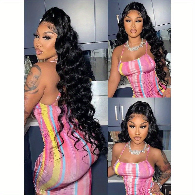 Loose Deep Wave Frontal Wig 13x6 HD Lace Frontal Human Hair Wigs For Women Brazilian Glueless Nature Water Wave Lace Front Human Hair Wig Pre Plucked