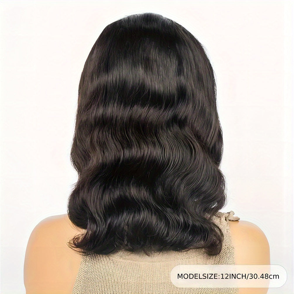 250% Density Glueless Bob Wig - Body Wave Lace Front Human Hair Wigs for Black Women - Pre Plucked and Pre Cut 13x4 Lace Closure - No Glue Needed for Beginners