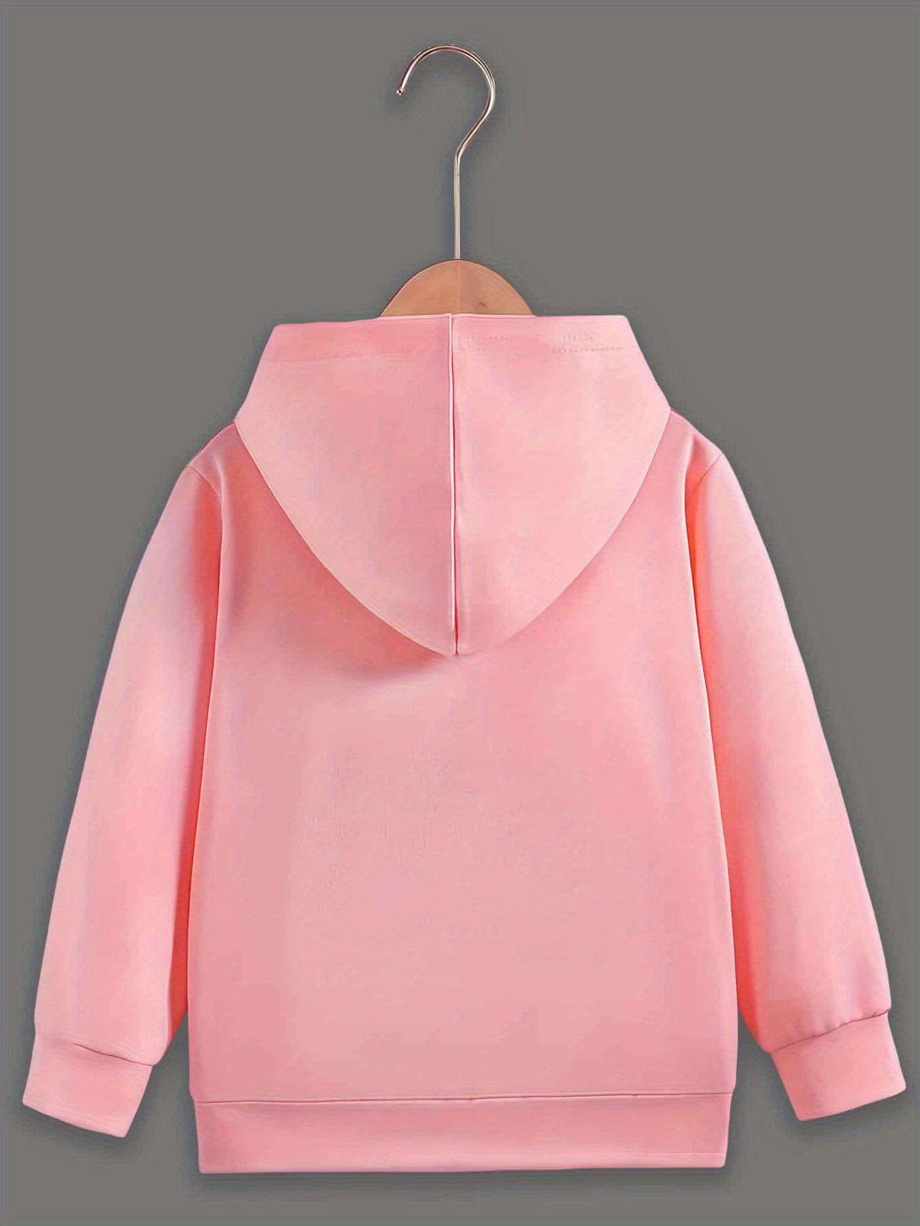 Kids' Fashion Hoodie with "Life Is Beautiful" Palm Print - Casual Knit Fabric Pullover for Ages 12 and Under, 100% Polyester, Regular Fit, Hooded, Slight Stretch, Fall/Winter Collection