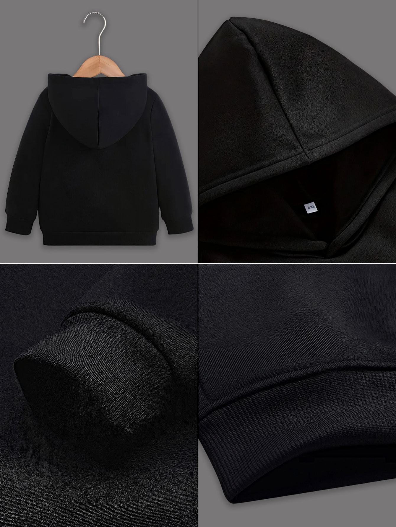 Kids' Fashion Hoodie with "Life Is Beautiful" Palm Print - Casual Knit Fabric Pullover for Ages 12 and Under, 100% Polyester, Regular Fit, Hooded, Slight Stretch, Fall/Winter Collection