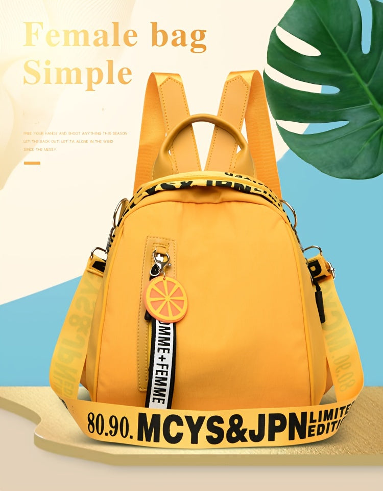 MezyTicky Women's Backpack, Lemon Decorative Shell Bag, Girl Casual Shopping Oxford Cloth Bags