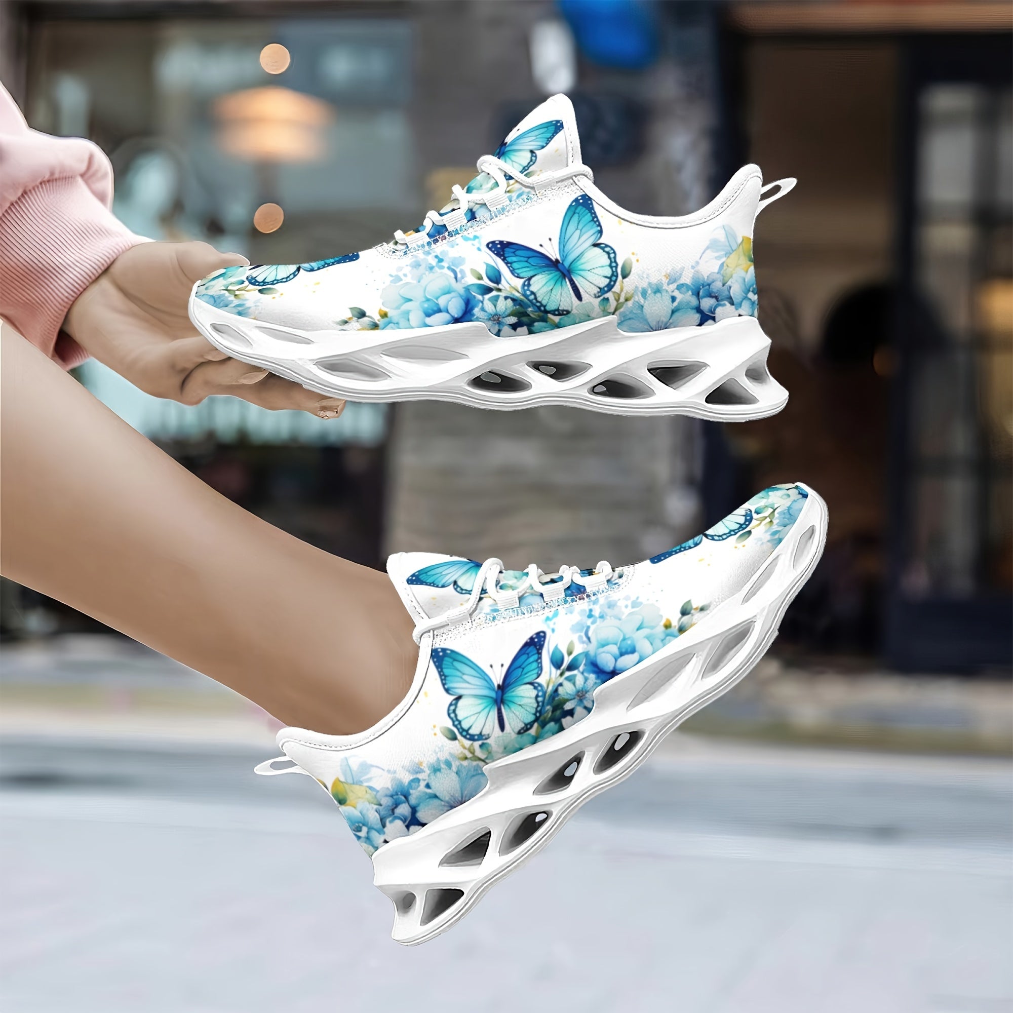 Trendy Butterfly Theme Ladies' Shoes - Thick Sole, Lightweight, Blade Design, Summer Must-Have, Hot Selling in Europe and America, Popular among Fashionistas