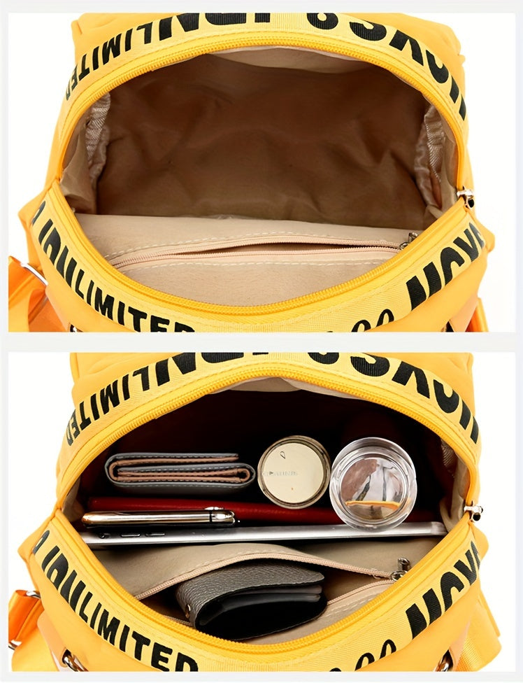 MezyTicky Women's Backpack, Lemon Decorative Shell Bag, Girl Casual Shopping Oxford Cloth Bags