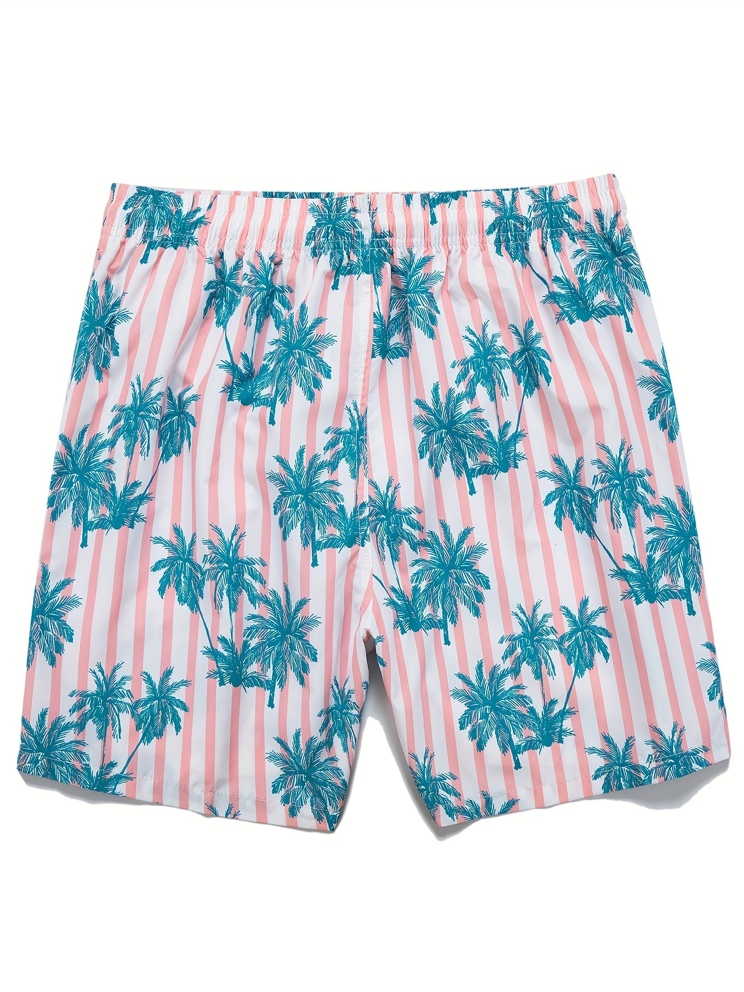 Mens Watermelon Print Hawaiian Shorts - Ultra-Comfortable Quick Dry Swim Trunks with Pockets & Drawstring Waistband - Durable Cartoon Pattern for Fun Summer Vacation, Beach & Pool Outings