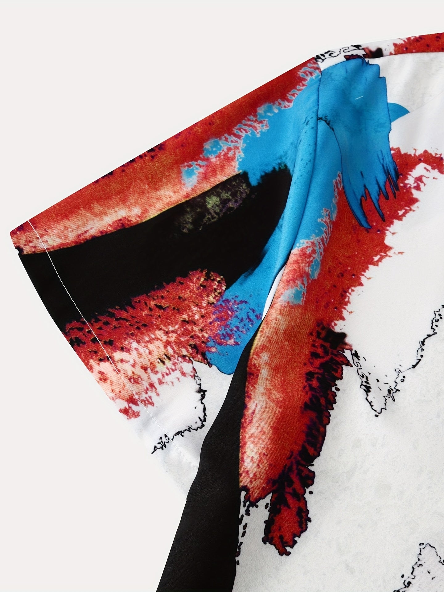 Mens Palm Tree & Lobster Paradise Short Sleeve Hawaiian Shirt - Lightweight, Comfortable, Perfect for Summer Beach Vacations