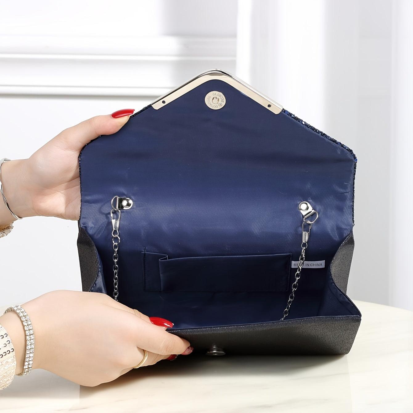 Shining And Charming Ladies' Evening Dress Bag, Fashionable And Elegant Luxury Hand-held Bag And Envelope Bag, Gorgeous Evening Bags For Women's Birthday Parties, Weddings, Dances, And Banquets
