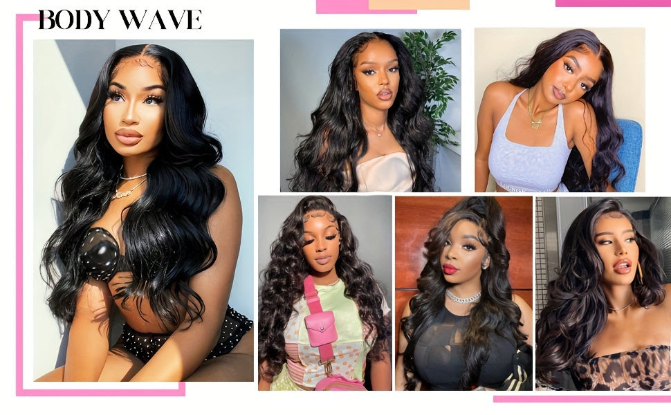 Glueless Wigs Human Hair Body Wave 13x4 Lace Front Wigs No Glue Pre Cut Pre Plucked HD Lace Frontal Wigs For Beginners Brazilian Human Hair Wig Upgrade Glueless Wigs For Women 180% Density