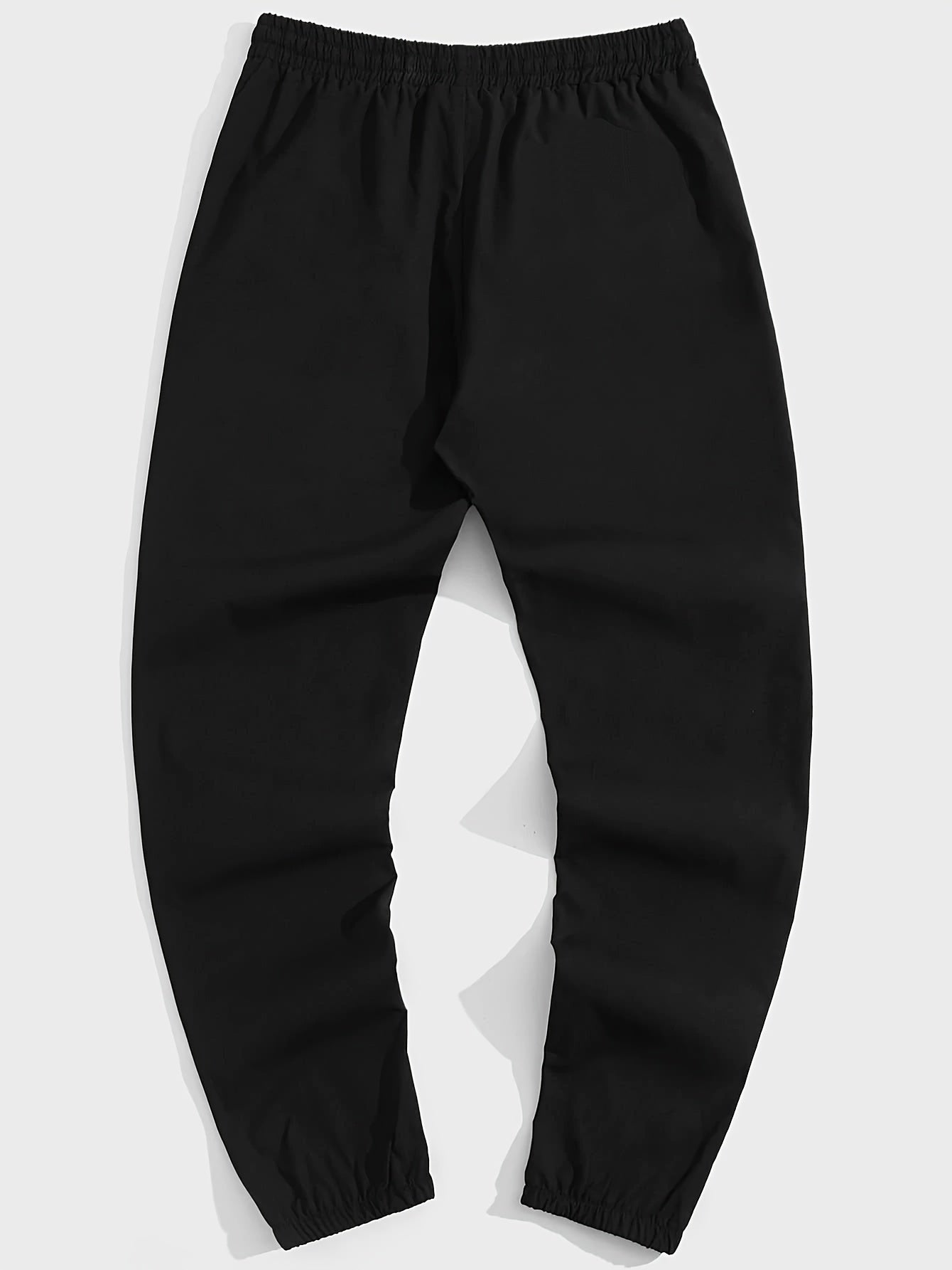 Mens 2 Piece Fashion Outfit Set - Bold Line Pattern Tee & Drawstring Sweatpants - Casual, Comfortable, and Stylish