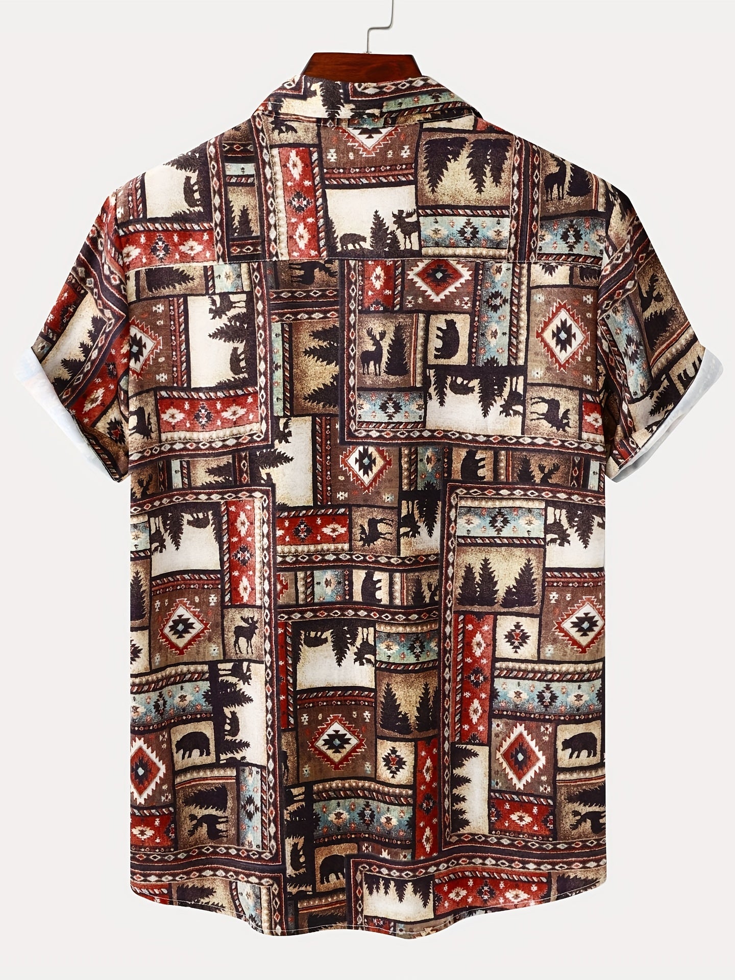 Mens Palm Tree & Lobster Paradise Short Sleeve Hawaiian Shirt - Lightweight, Comfortable, Perfect for Summer Beach Vacations