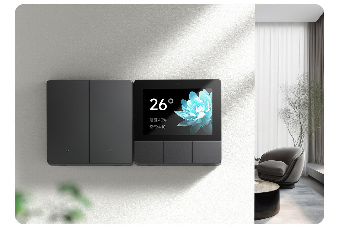 Xiaomi Smart Home Panel 3.32 inch Touch Screen Bluetooth Mesh Gateway Traditional 86 spec UI Custom Interaction Work with mihome