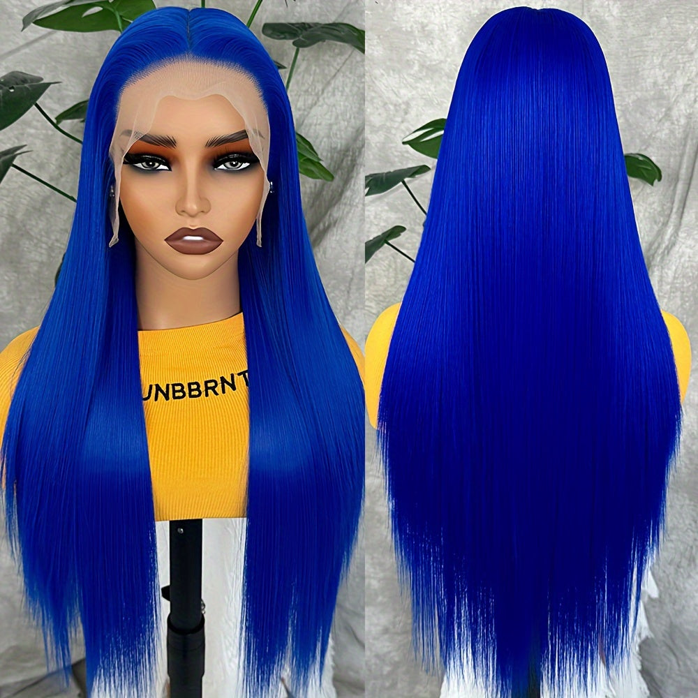 Synthetic 13x6 Lace Front Wigs 180 Density HD Lace Frontal Wigs For Women Long Straight Wigs Straight Hair Heat Resistant Fiber Hair Synthetic Lace Front Wigs 28inch