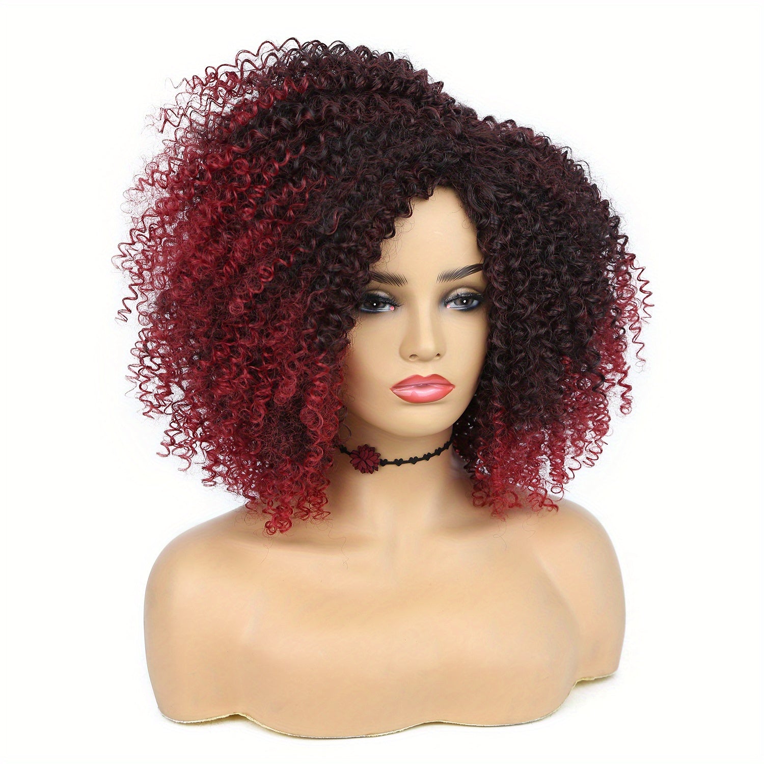 Afro Kinky Curly Wigs Short Afro Kinky Curly Wigs For Women Synthetic Heat Resistant Hair Replacement Wig For Cosplay Party Daily Use