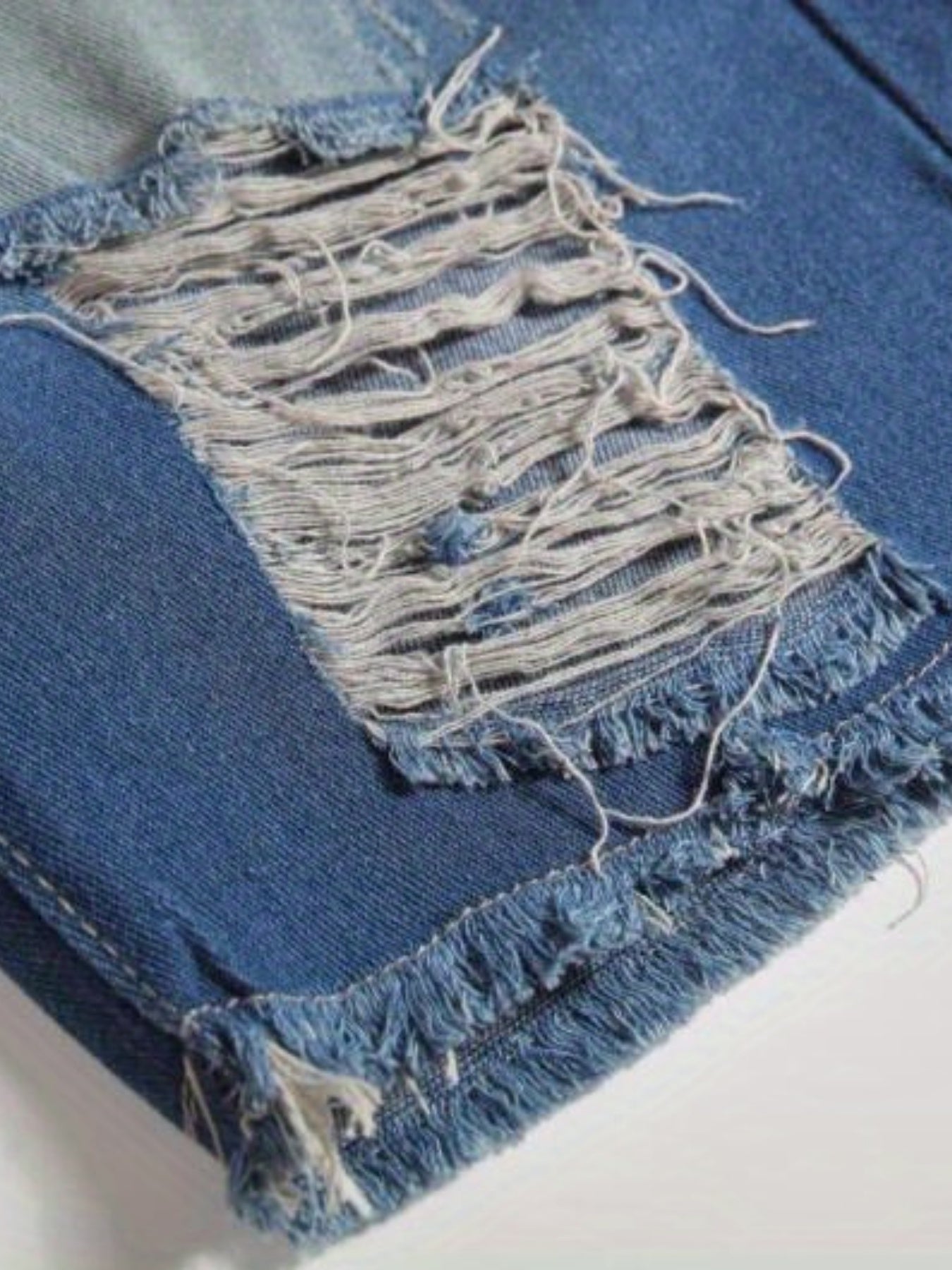 Ripped Avenue Mens Distressed Denim Shorts - Casual Street Style, All-Season Match, Summer Coolness, Comfortable Fit, Trendy Design