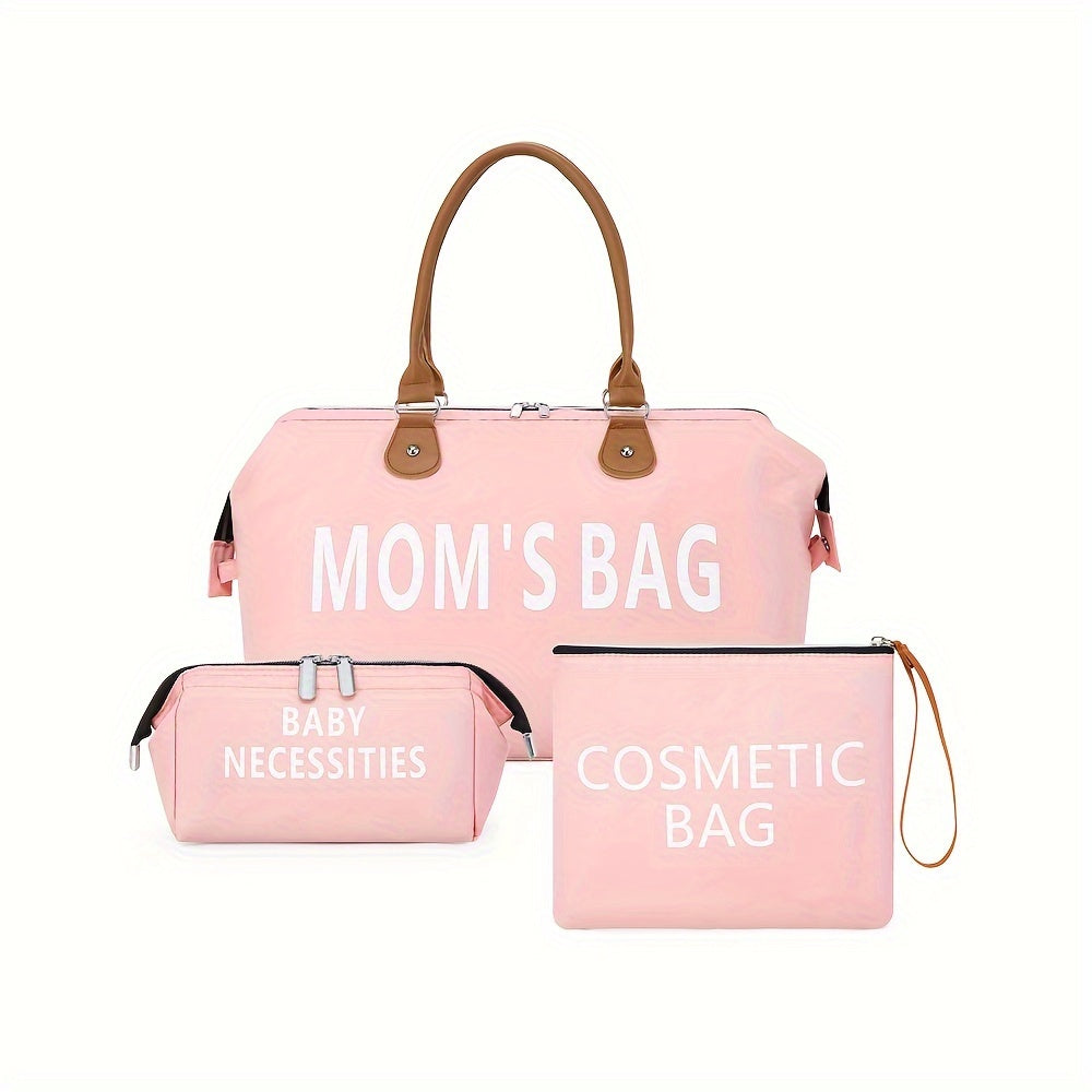 3pcs/set Large Capacity Multifunctional Travel Bags, Waterproof Diaper Bag, Portable Mother Bag
