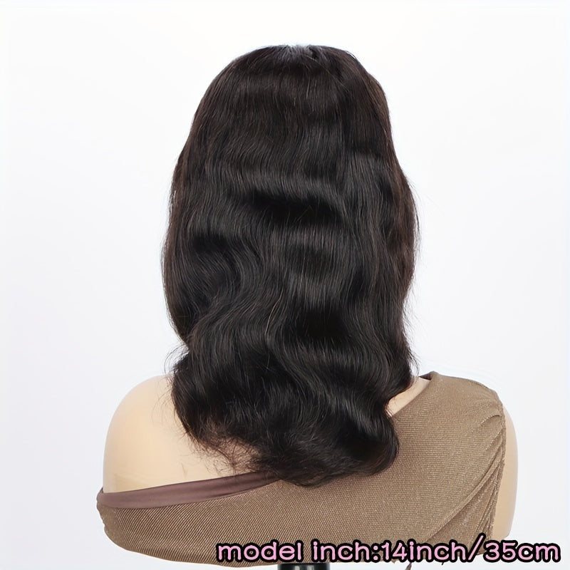 Glueless Body Wave Bob Wig 13X4 Transparent Lace Frontal Wig Brazilian Human Hair Wigs For Women 180% Density