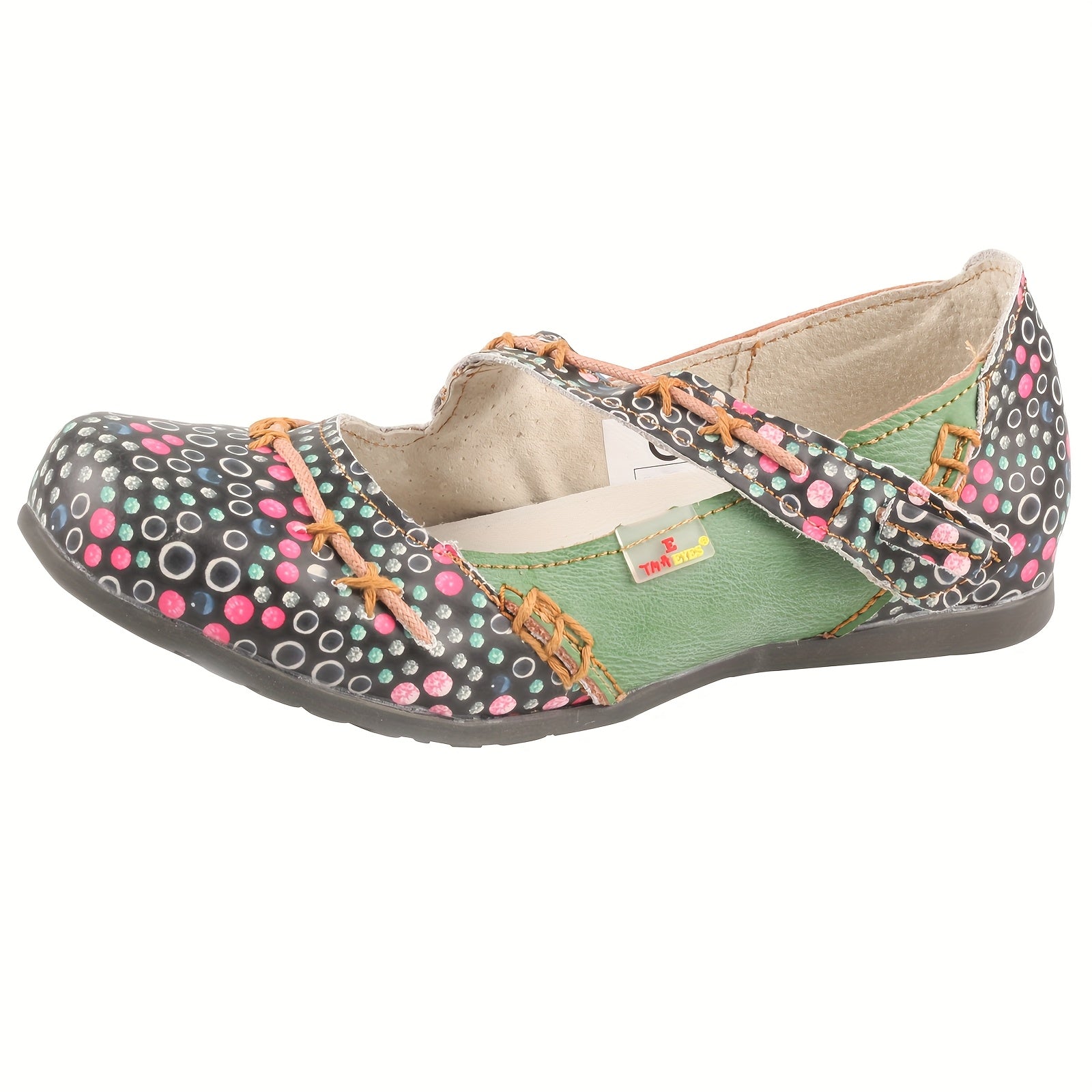 Women's Elegant French Cut-Out Shoes - Dark Floral pattern (pink/Black/White/Gray/ Brown), Cushioned TPR Sole - Summer Dress Shoes & Everyday Women's Footwear - TMA EYES, Ladies Shoes, Durable Interior Lining