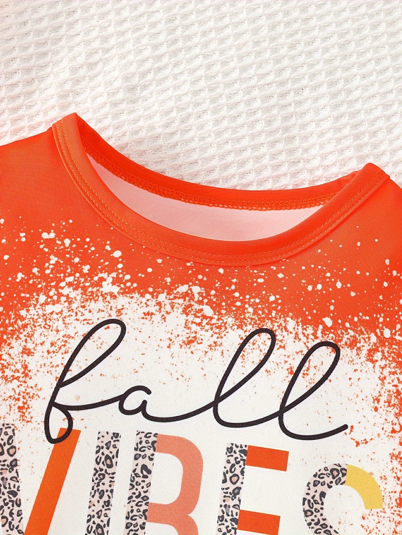 2pcs 2-Piece Fall Vibes Print Sweatshirt Set for Girls: Long Sleeve Top + Pants, Casual Spring & Fall Outfits