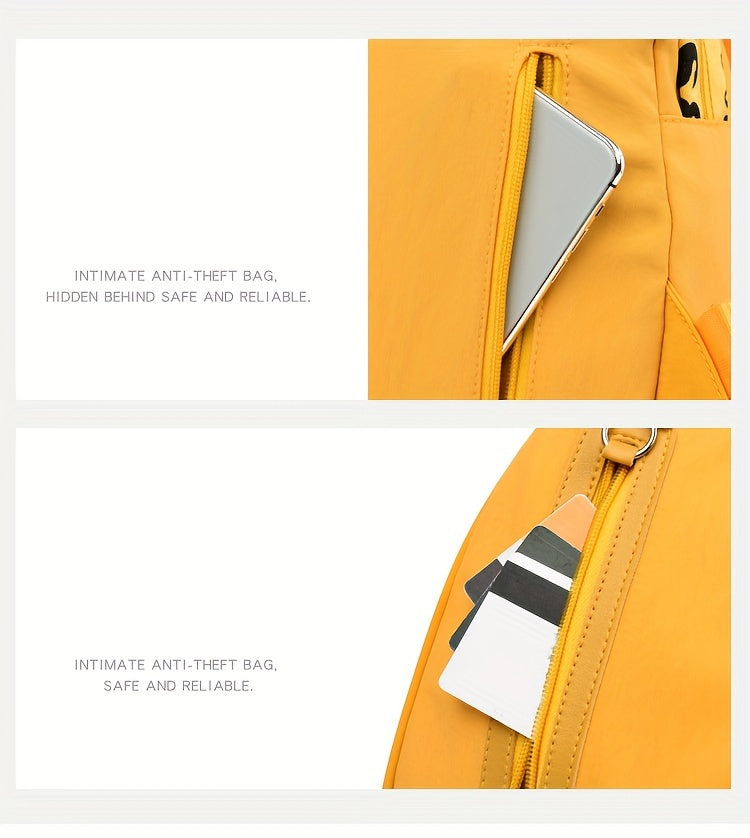 MezyTicky Women's Backpack, Lemon Decorative Shell Bag, Girl Casual Shopping Oxford Cloth Bags