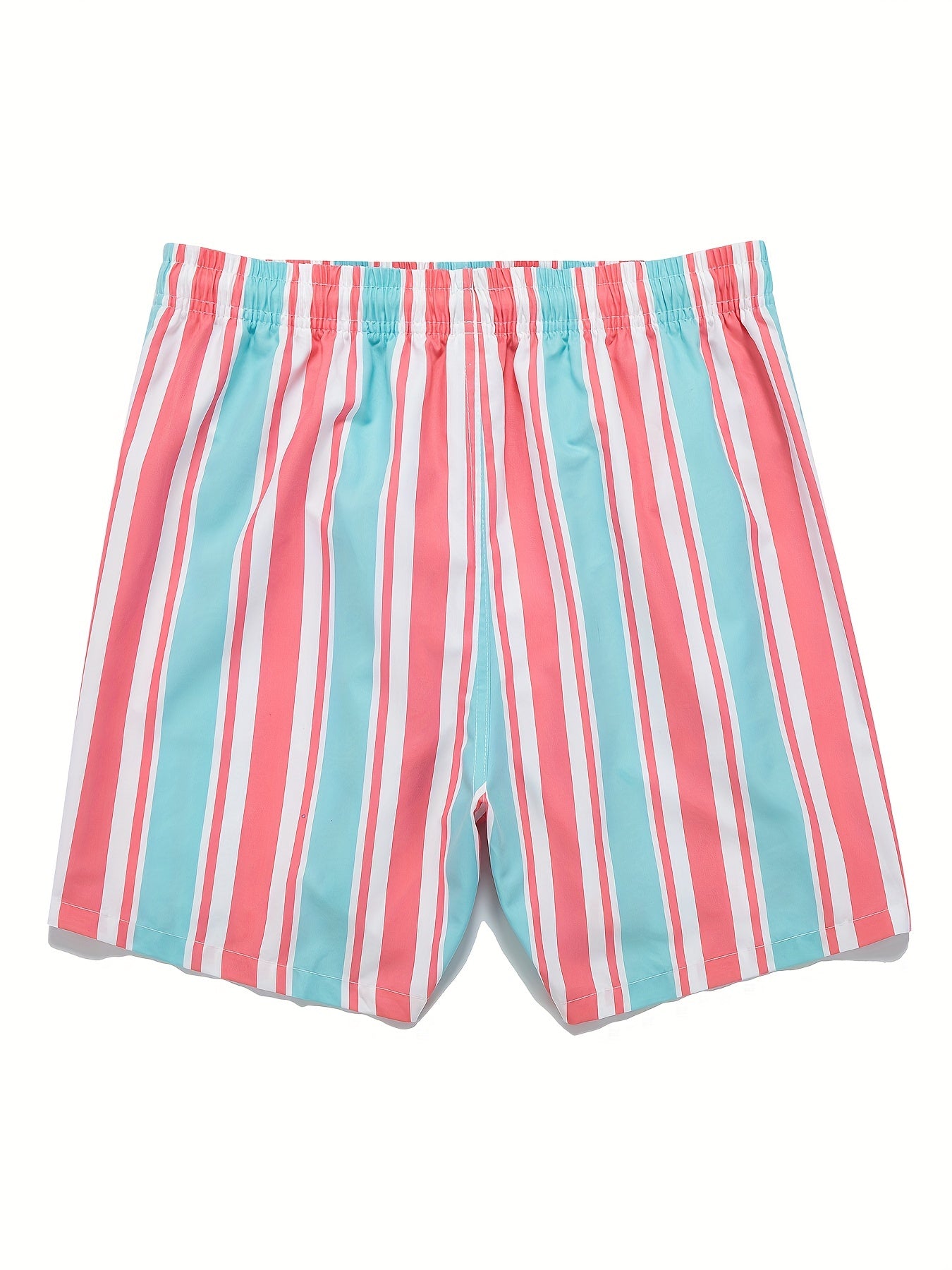 Mens Watermelon Print Hawaiian Shorts - Ultra-Comfortable Quick Dry Swim Trunks with Pockets & Drawstring Waistband - Durable Cartoon Pattern for Fun Summer Vacation, Beach & Pool Outings