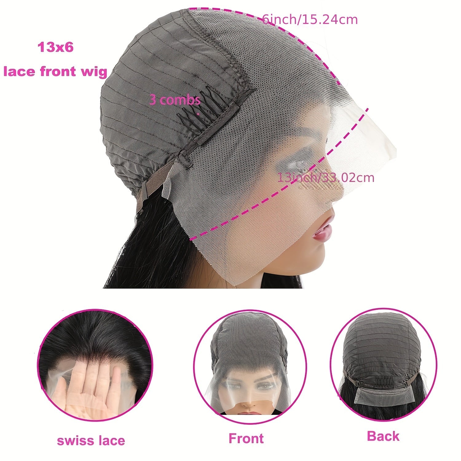 250% Density 13x6 Transparent Lace Front Human Hair Wigs For Women 16-34Inch Brazilian Remy Body Wave Glueless Wig Lace Closure Wig