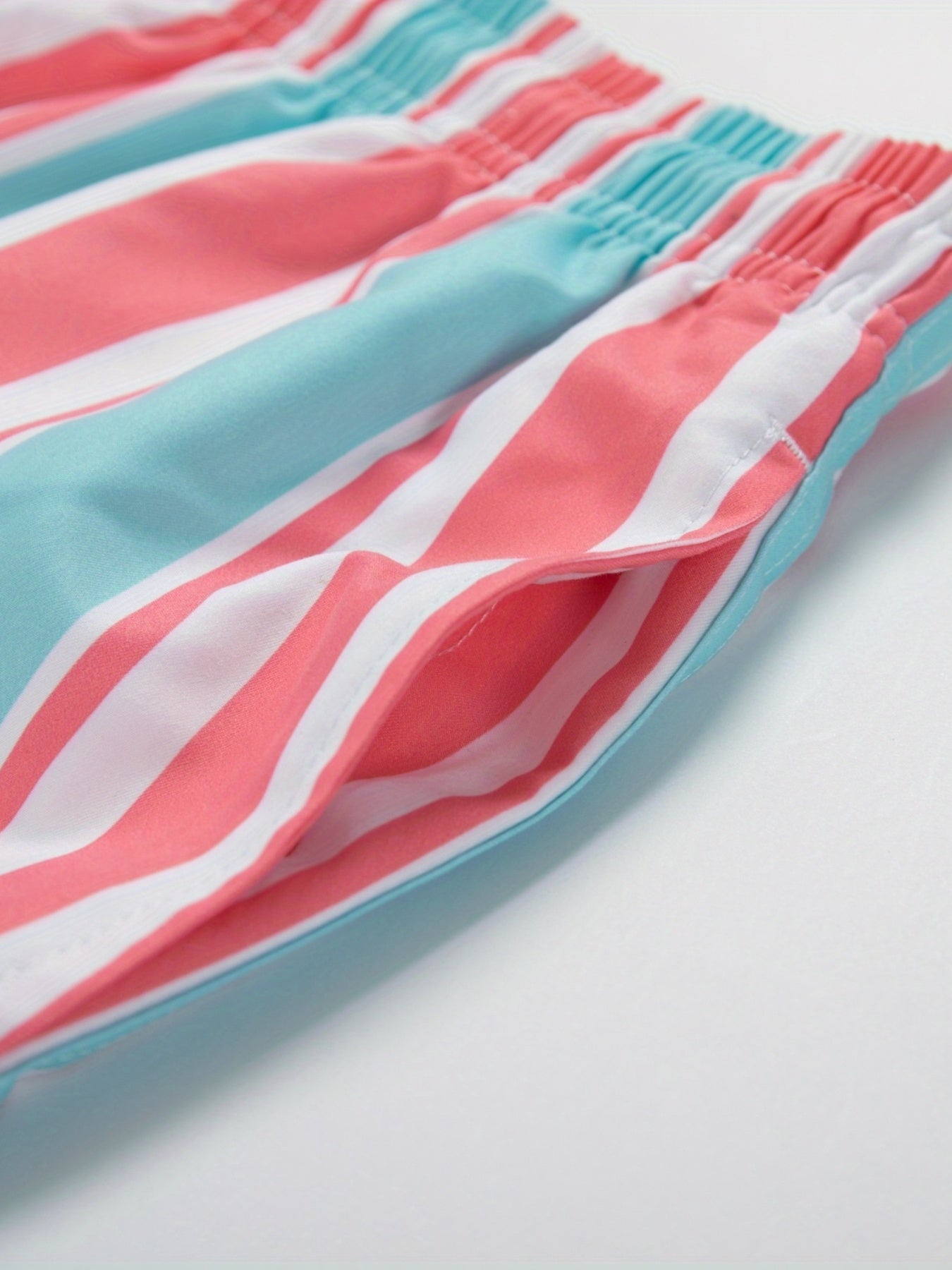 Mens Watermelon Print Hawaiian Shorts - Ultra-Comfortable Quick Dry Swim Trunks with Pockets & Drawstring Waistband - Durable Cartoon Pattern for Fun Summer Vacation, Beach & Pool Outings