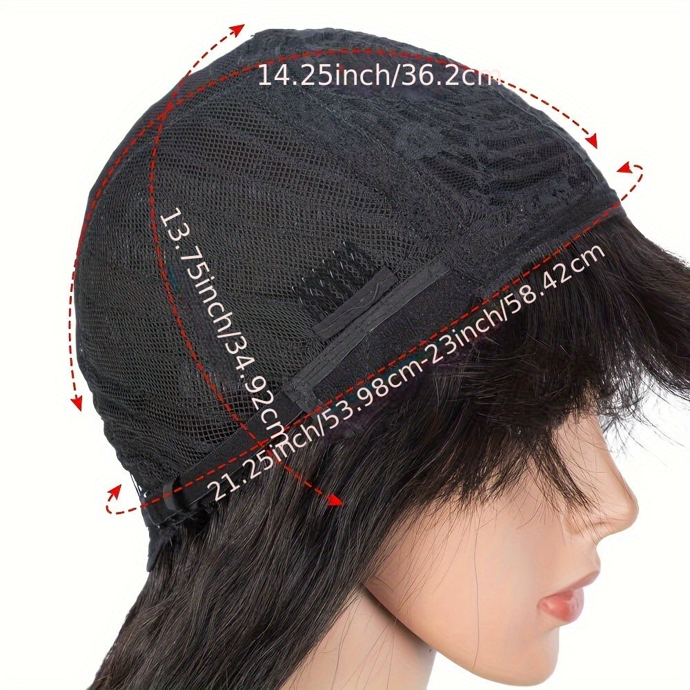 Wig With Bangs Straight Human Hair Wigs For Brazilian Women 200% Density Natural Color Full Machine Made Wigs Glueless Wig 100% Human Hair