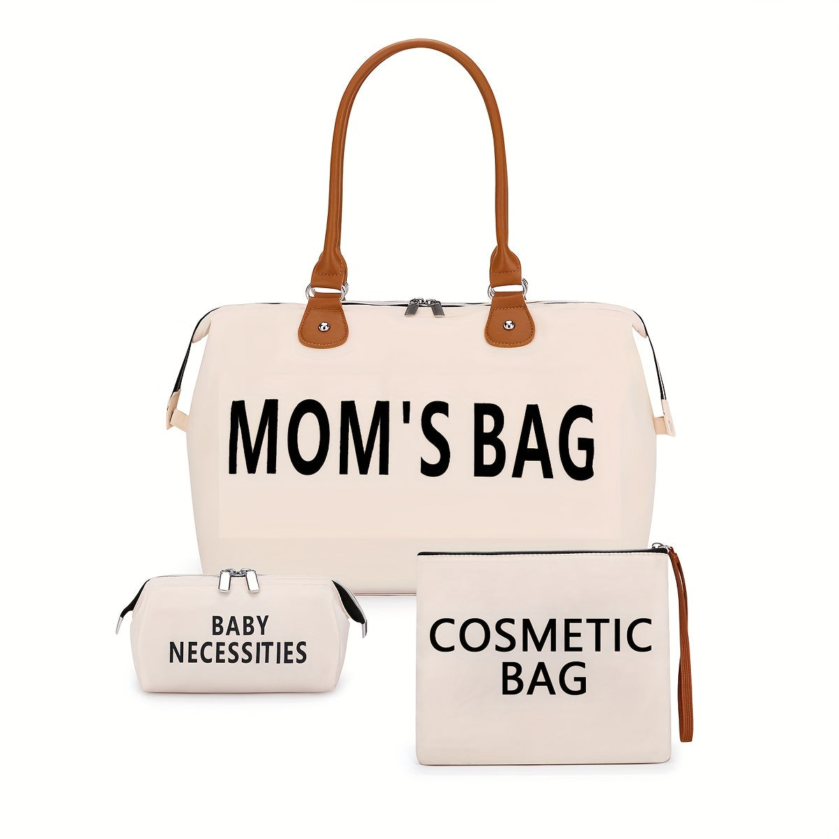 3pcs/set Large Capacity Multifunctional Travel Bags, Waterproof Diaper Bag, Portable Mother Bag