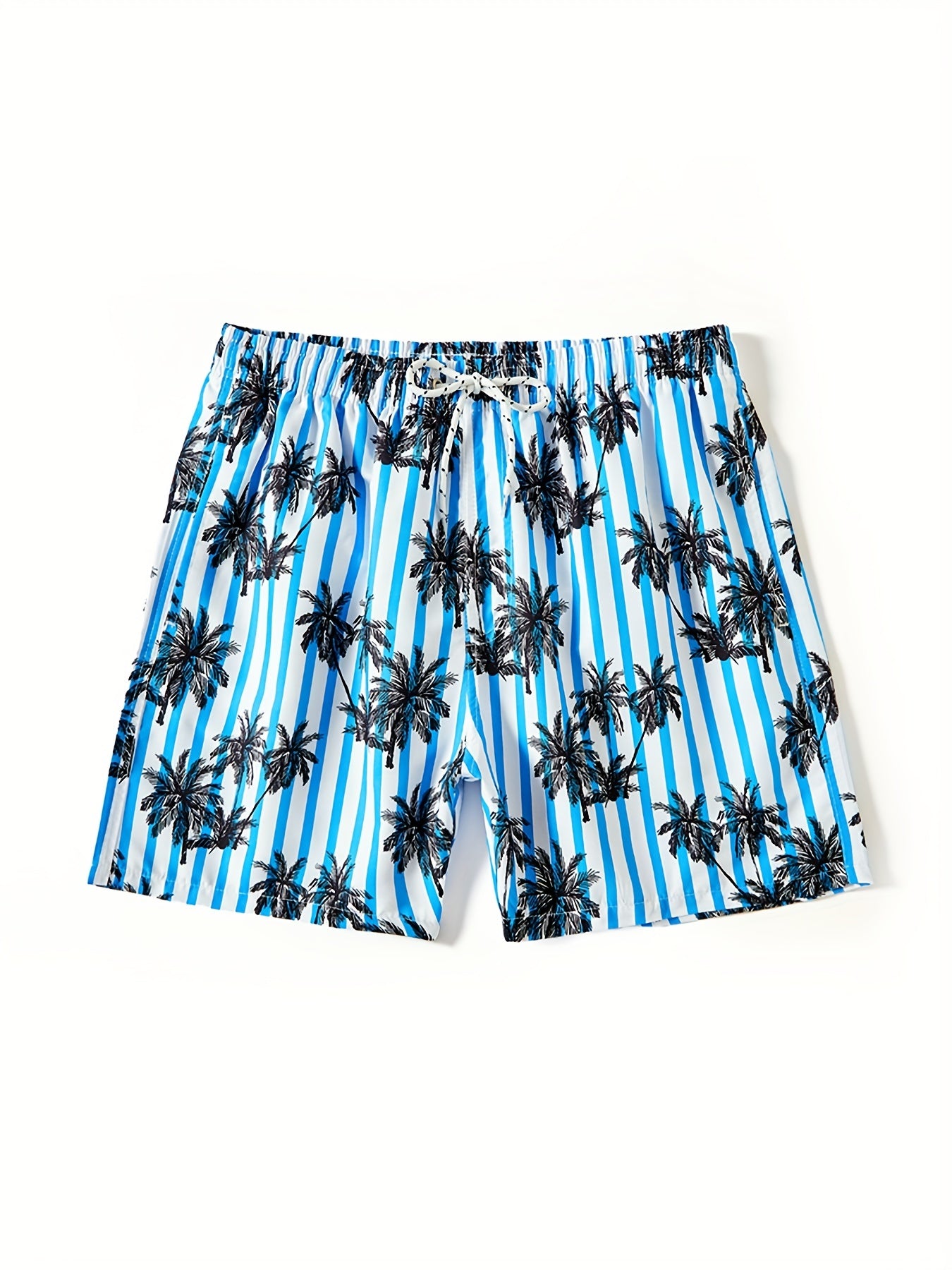 Mens Watermelon Print Hawaiian Shorts - Ultra-Comfortable Quick Dry Swim Trunks with Pockets & Drawstring Waistband - Durable Cartoon Pattern for Fun Summer Vacation, Beach & Pool Outings