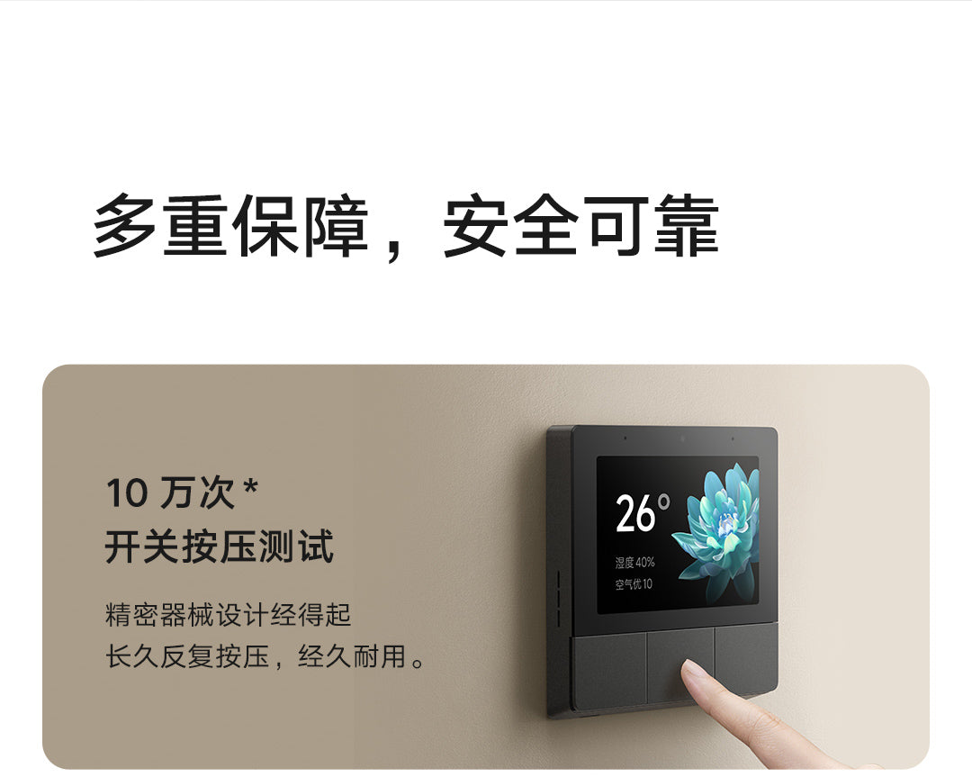 Xiaomi Smart Home Panel 3.32 inch Touch Screen Bluetooth Mesh Gateway Traditional 86 spec UI Custom Interaction Work with mihome