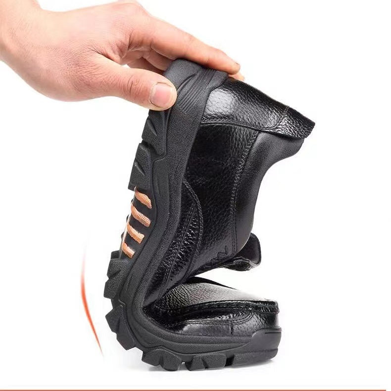 Mens Premium Cow Leather Round Toe Oxford Shoes - Slip On, Non-Slip Rubber Sole, PU Insole, Durable and Comfortable for Wedding, Business, Party, Outdoor Activities in Fall and Spring Seasons