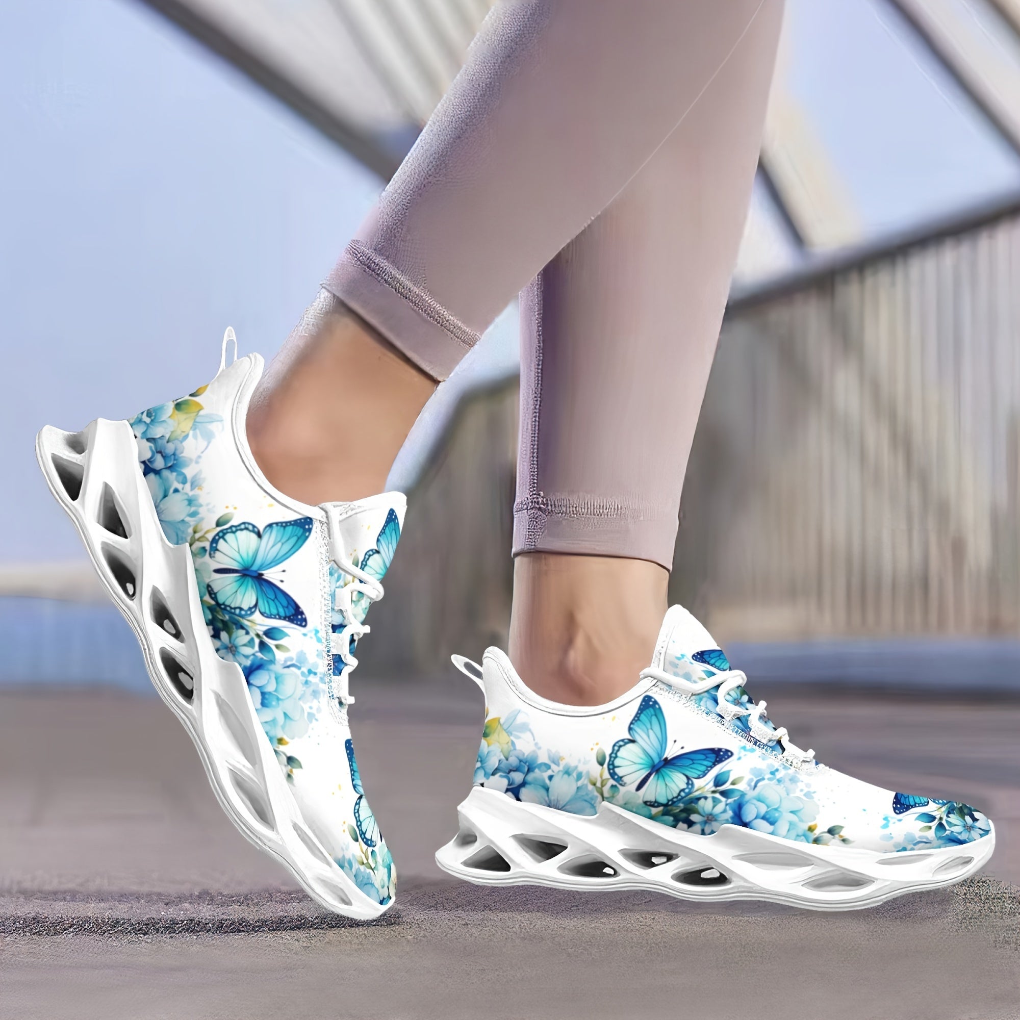 Trendy Butterfly Theme Ladies' Shoes - Thick Sole, Lightweight, Blade Design, Summer Must-Have, Hot Selling in Europe and America, Popular among Fashionistas