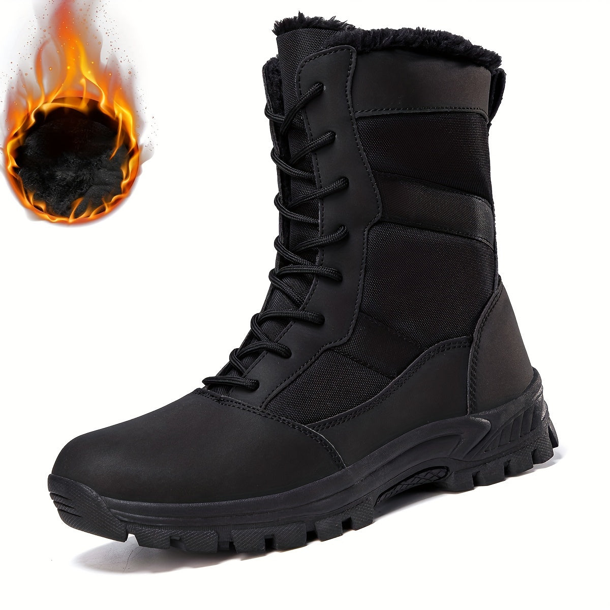 Mens Heavy-Duty Work Boots - Durable & Slip-resistant - Perfect for Outdoor Adventures and Job Sites