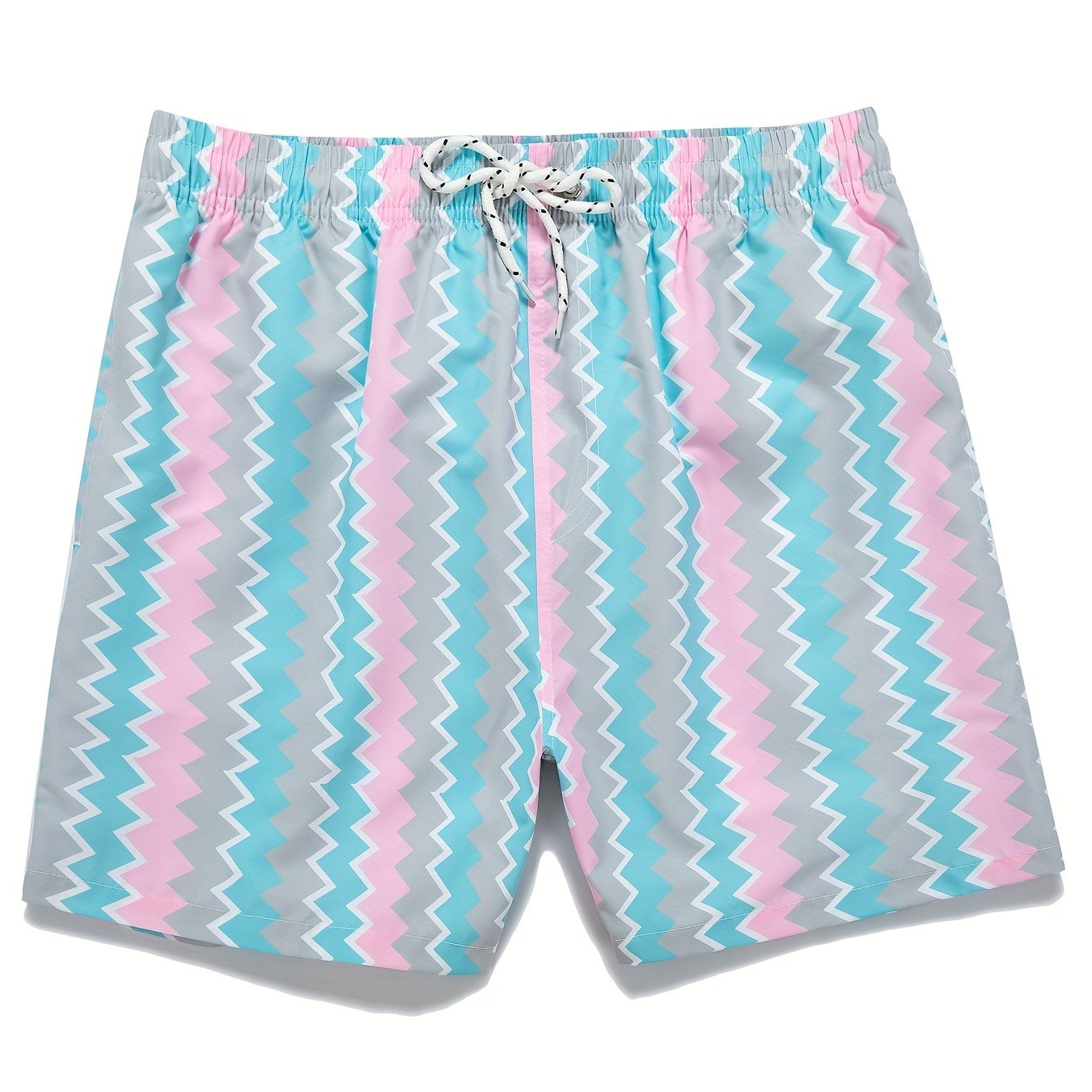 Mens Watermelon Print Hawaiian Shorts - Ultra-Comfortable Quick Dry Swim Trunks with Pockets & Drawstring Waistband - Durable Cartoon Pattern for Fun Summer Vacation, Beach & Pool Outings