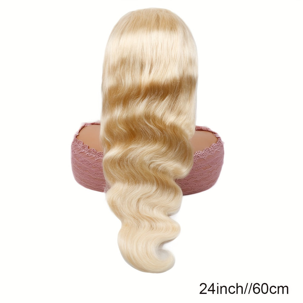 613 Lace Front Wigs Human Hair 180% Density 13x6 HD Transparent Lace Front Body Wave Wigs Human Hair Pre Plucked with Baby Hair Wigs 613 Blonde Lace Frontal Human Hair Wigs(16-36 inch, 613)