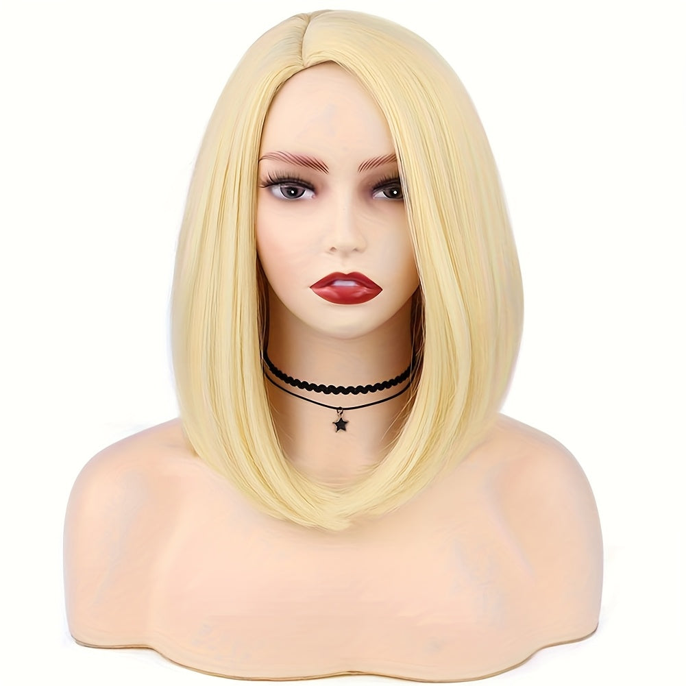 [Heat Resistant Synthetic Wig] Heat Resistant Synthetic Wig | Black to Red Ombre Bob Cut with Side Part, Natural Look Synthetic Hair for Women, Everyday & Party Hairstyle, Easy Maintenance & Damage-Free Styling, Short Hair Wi