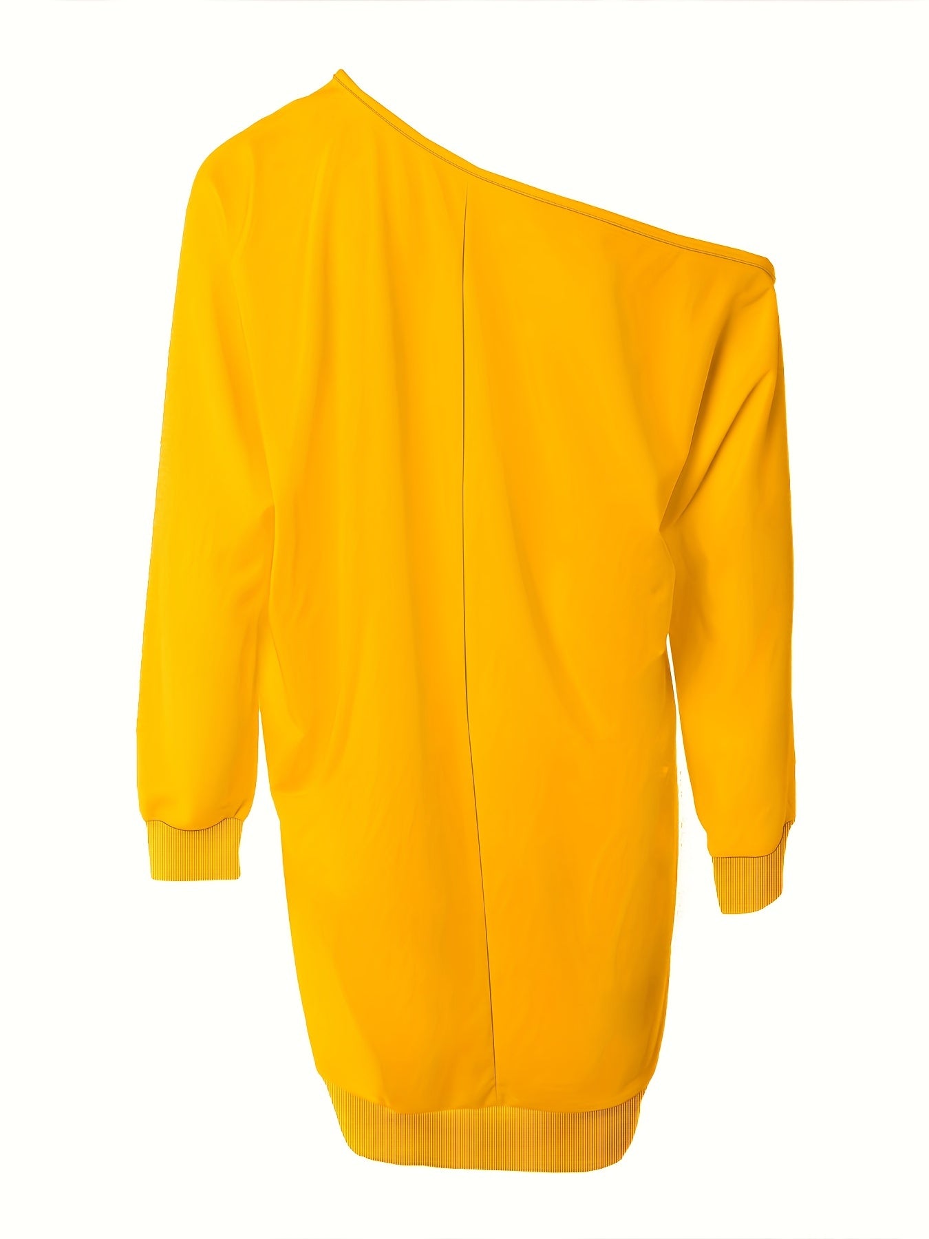 Slant Shoulder Queen Poker Print Dress, Long Sleeve Casual Dress For Fall & Spring, Women's Clothing