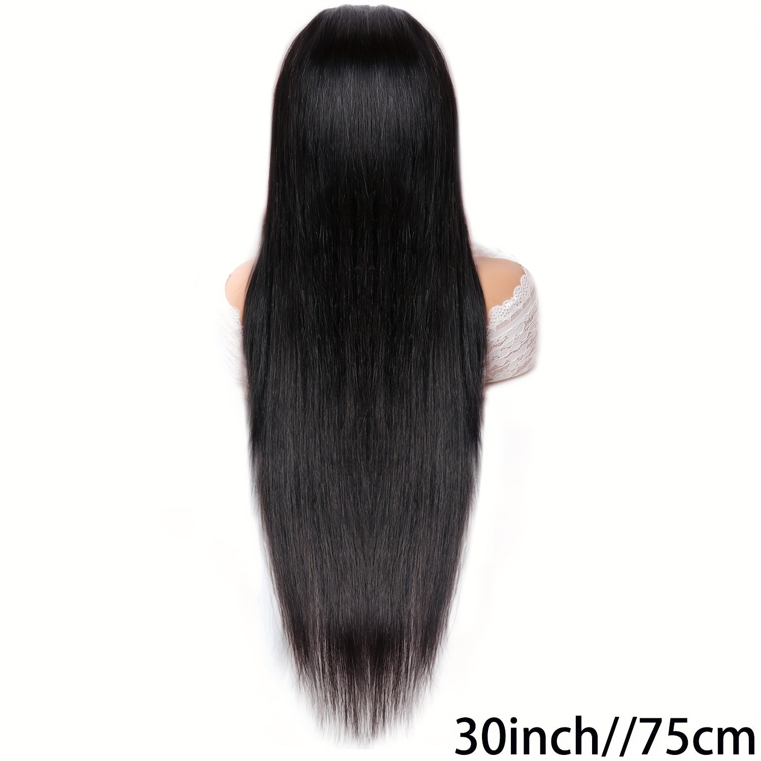 Wig With Bangs Straight Human Hair Wigs For Brazilian Women 200% Density Natural Color Full Machine Made Wigs Glueless Wig 100% Human Hair