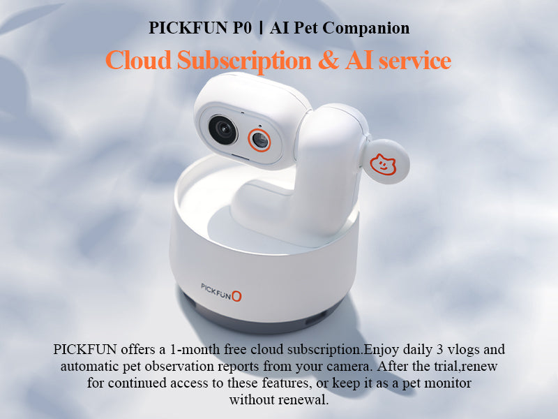 Pickfun Pet AI Monitoring Camera | WiFi monitoring, remote viewing, voice chat, pet behavior detection, smart home security