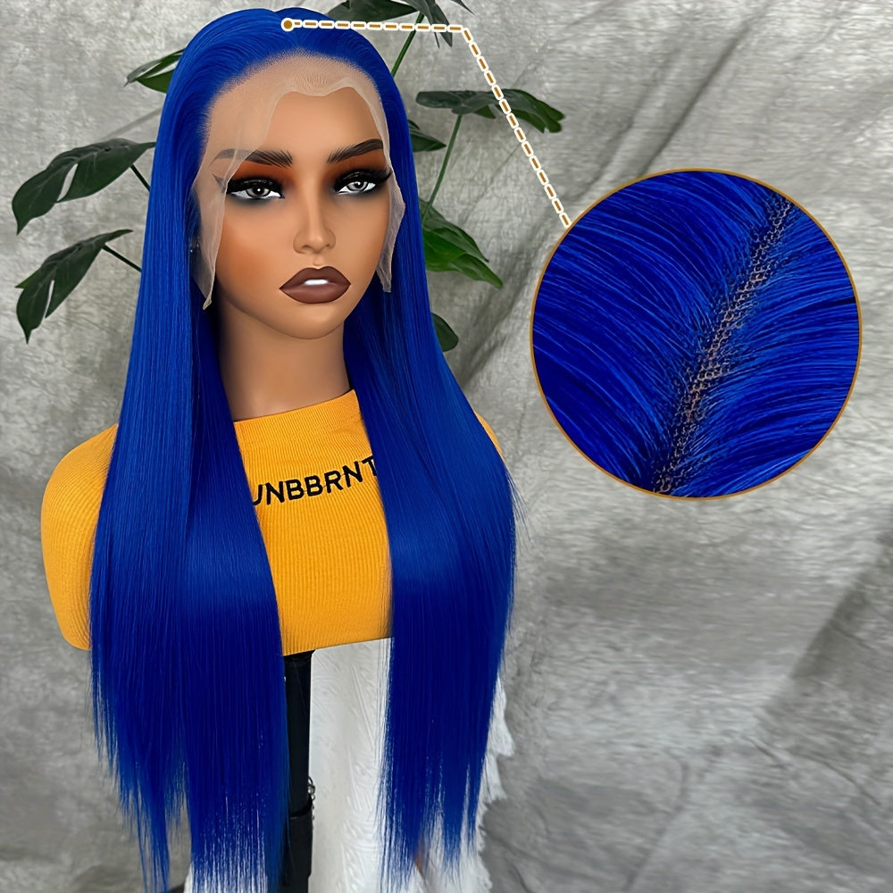 Synthetic 13x6 Lace Front Wigs 180 Density HD Lace Frontal Wigs For Women Long Straight Wigs Straight Hair Heat Resistant Fiber Hair Synthetic Lace Front Wigs 28inch