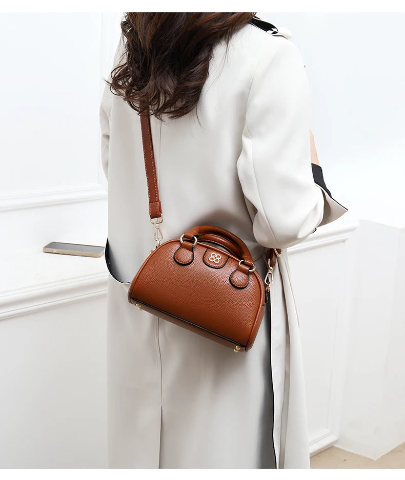 Luxury PU Leather Small Crossbody Bag Women’s Simple Handbag Versatile Shoulder Bag for Daily Use