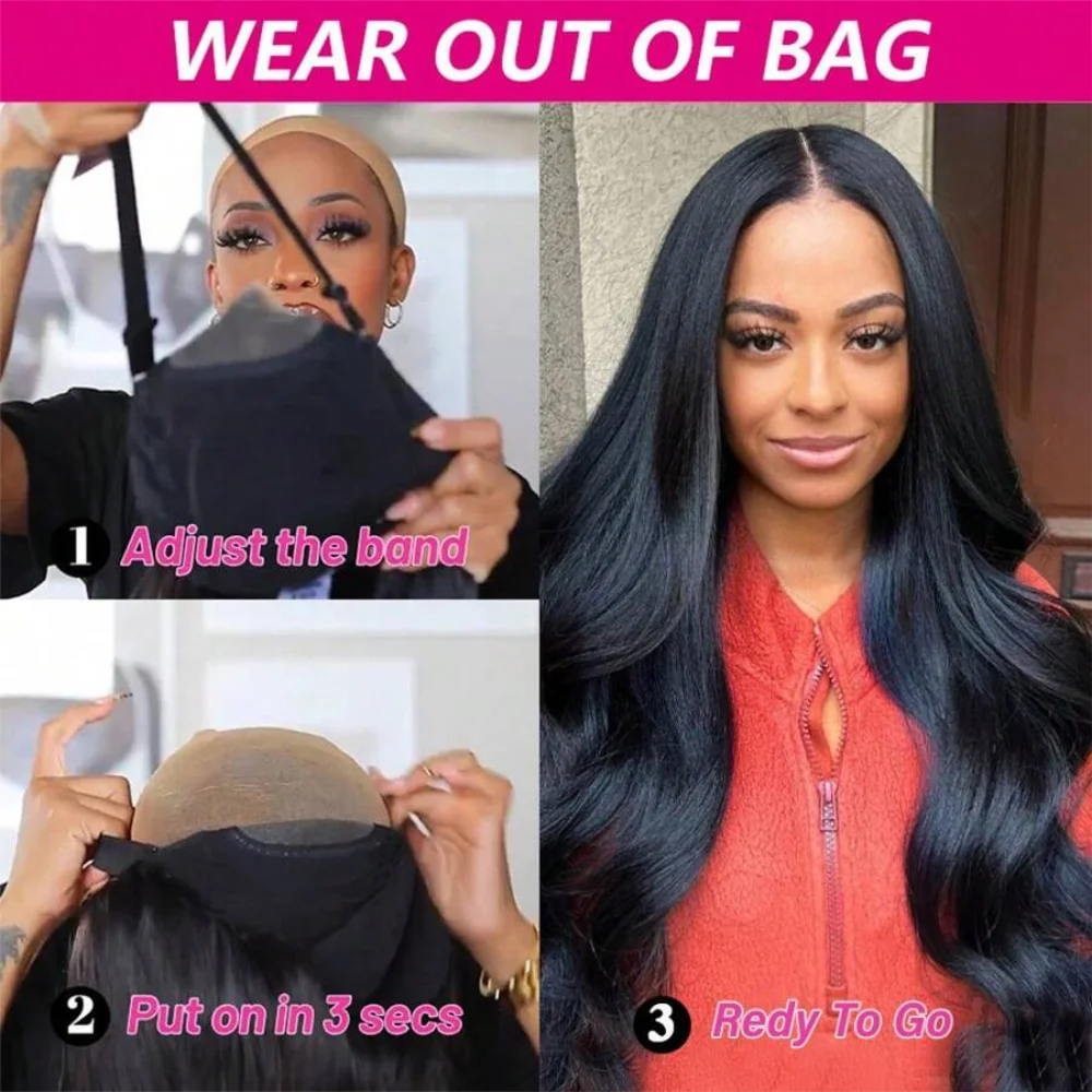 30 Inch Wear And Go Glueless Wigs Human Hair  Pre Cut Lace Front Wigs Human Hair 4x4 Body Wave Human Hair Wig For Women  Wigs